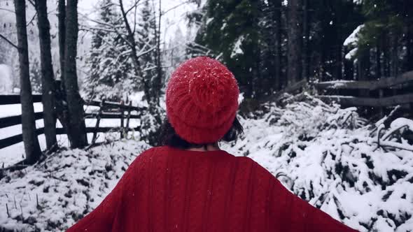 A Beautiful Smiling Girl in Slow Motion