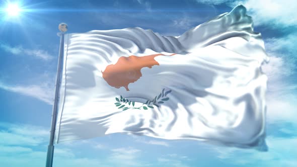 4K 3D Cyprus Flag