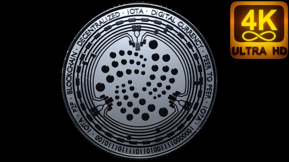 Iota Digital Coin Network 4K Loop Distributed Ledger Cryptocurrency Data Exchange 3D Art