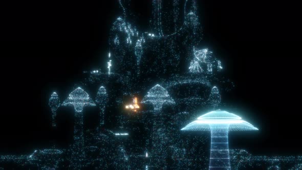 Future City Concept Hologram 4k alt