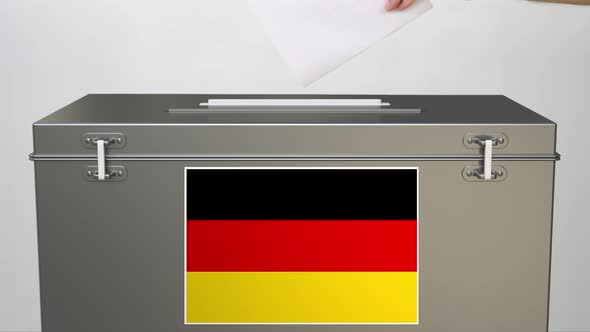 Ballot Box with Flag of Germany