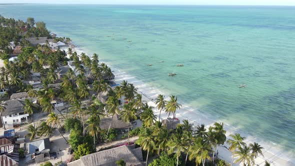 Ocean Near the Coast of Zanzibar Island Tanzania Slow Motion