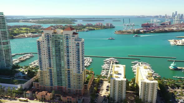 Vibrant Colors Of Miami Beach Aerial Shot