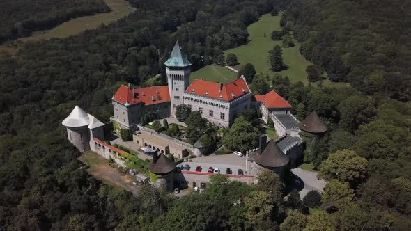 Aerial View of Smolenice Castle, Slovakia