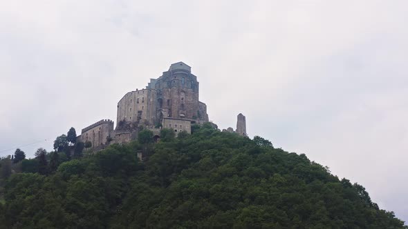 View of a Church at the Top of Mountain