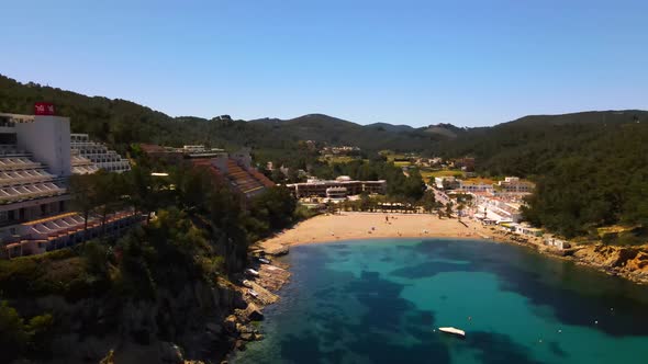 Puerto de San Miguel beach in Ibiza, Spain