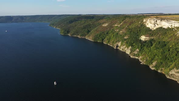 Bakota Dnister River and Canyon in Ukraine