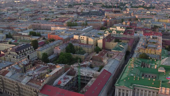 Saint Petersburg Aerial 79. Roofs.