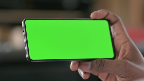 Watching Green Chroma Key Smartphone Screen