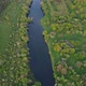 View of the river from above. Flight over water and forest trees from a height - VideoHive Item for Sale