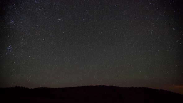 Moonrise Stars Time Lapse