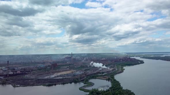 Aerial View of Metallurgical Plant