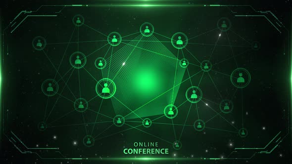 Online Conference Background Green 4k Loop