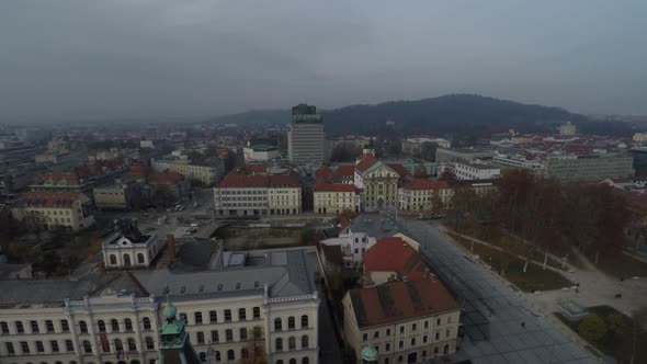 Aerial view of Ljubljana