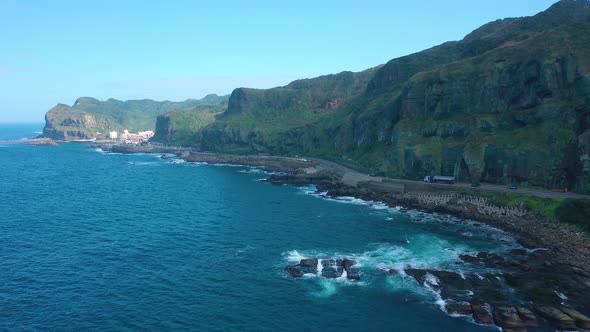 Nanya Rock, Coast sea at Jioufen, Taiwan.