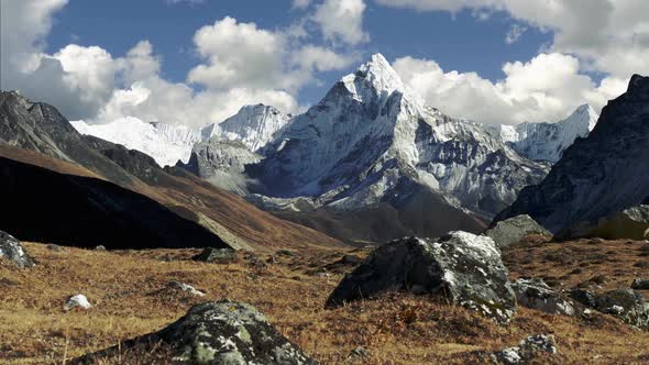 Magnificent View of Ama Dablam Mountain on the Way To Everest Base Camp Trek. Nepal, Himalayas