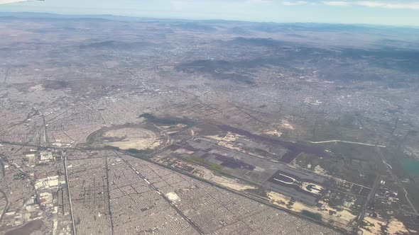 CDMX from an airplane perspective, city, mexico city