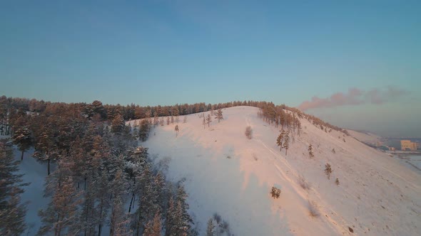 Flying Over Hills and Woods in the North