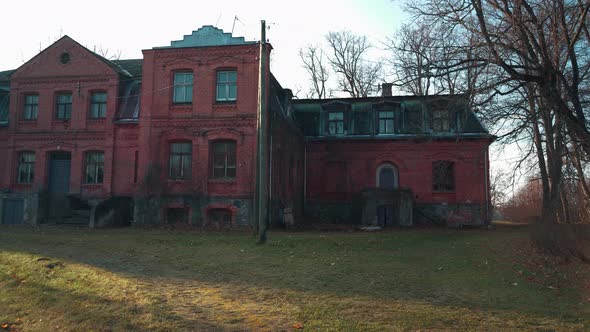 Old Red Brick House, Katvari Manor in Latvia. In the Manor Territory Is a 7 Ha Big Park With Hundred