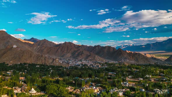 Sunset Panorama of Leh City