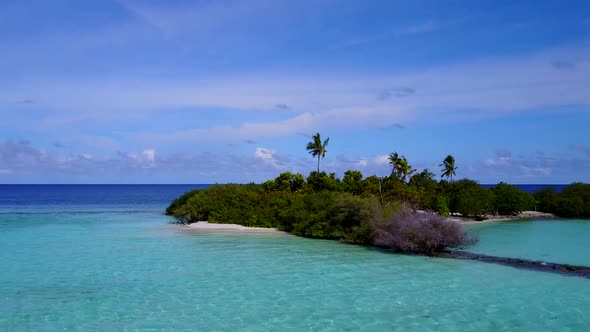 Aerial sky of bay beach time by sea and sand background