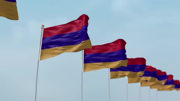 Armenia  Row Of Flags  alt