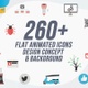 Flat Animated Icons Pack / Design concepts and backgrounds - VideoHive Item for Sale