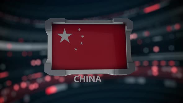 Sci Fi Futuristic China flag
