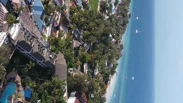 Zanzibar Tanzania  Houses on Tropical Island Slow Motion