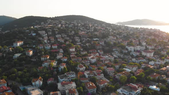 Aerial View of Princes Islands in Istanbul Turkey - Büyükada Adalar