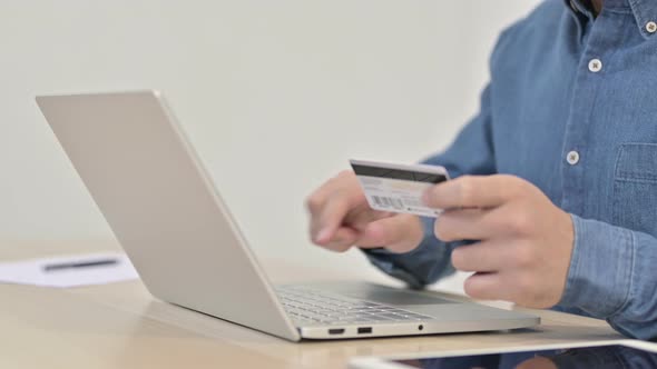 Close Up of Online Payment Success on Laptop 