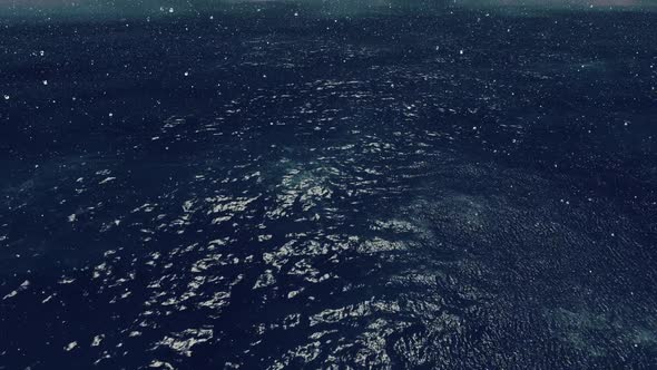 Blue Arctic Ocean And Snow alt