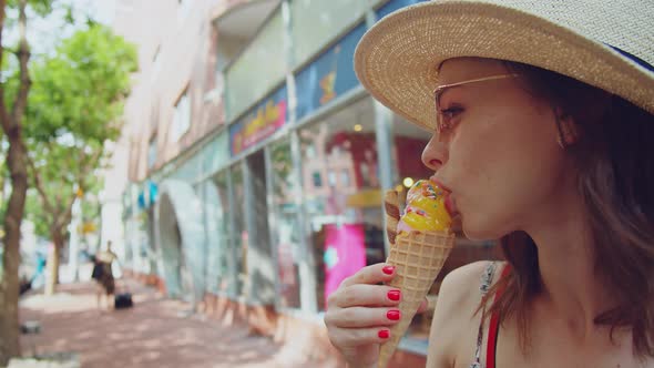 Young girl at a store