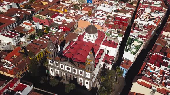 View From the Height on Cathedral and Townscape San Cristobal De La Laguna, Tenerife, Canary Islands