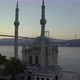 Ortakoy Mosque and Istanbul Bosphorus Bridge Aerial Video - VideoHive Item for Sale