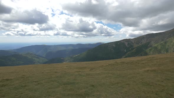 View of a field and mountains