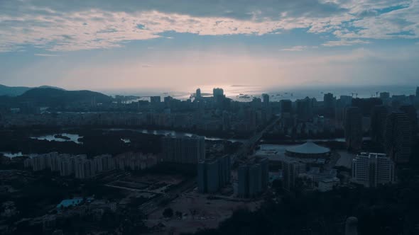 Top View Cityscape Seashore