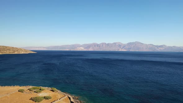 Aerial View of Mediterranean Sea, Crete, Greece