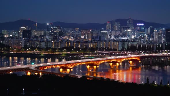 Night Bridge Traffic