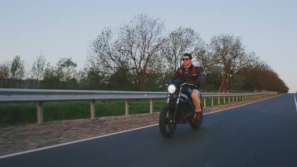 Motorbike on the Road Riding