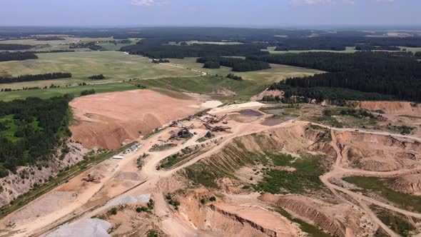 Bird'seye View Over a Sand Quarry