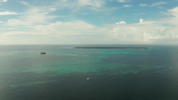 Blue Sea and Clouds in the Philippines