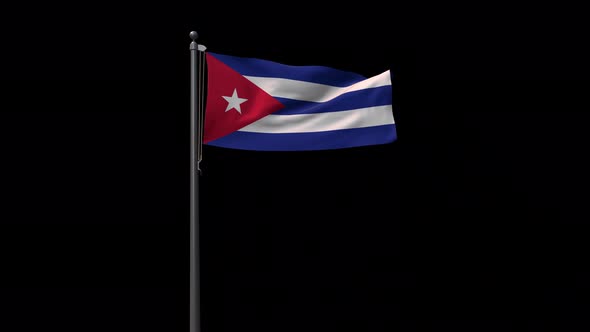 Cuba Flag With Alpha 4K