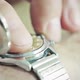 Blind Person Flipping the Protective Glass of a Braille Watch. - VideoHive Item for Sale