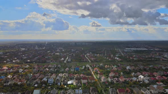 View Residential Area Roofs Urban Quarter of City Landscape on the Uzhhorod in Zakarpattya UKRAINE