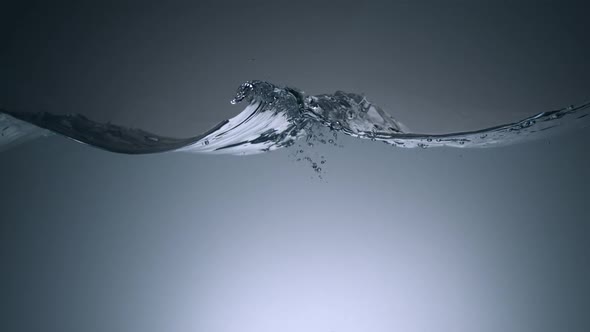Water surface wave and glass falling, Slow Motion alt