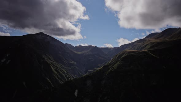 Timelapse of mountains and sunlight