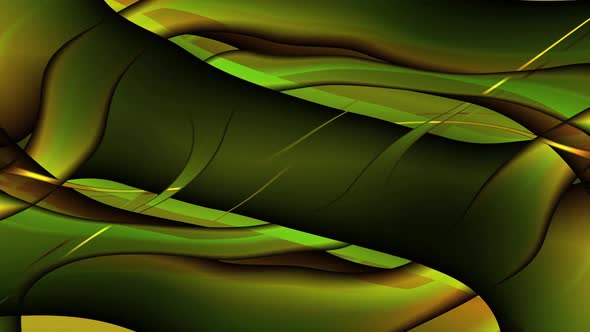 Abstract Green Brown Dark Wave Motion Animated