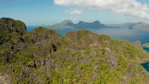 Seascape with Tropical Islands El Nido, Palawan, Philippines