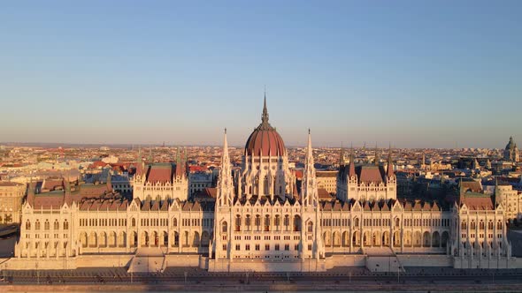 Pulling away from the Hungarian Parliament Building in Budapest